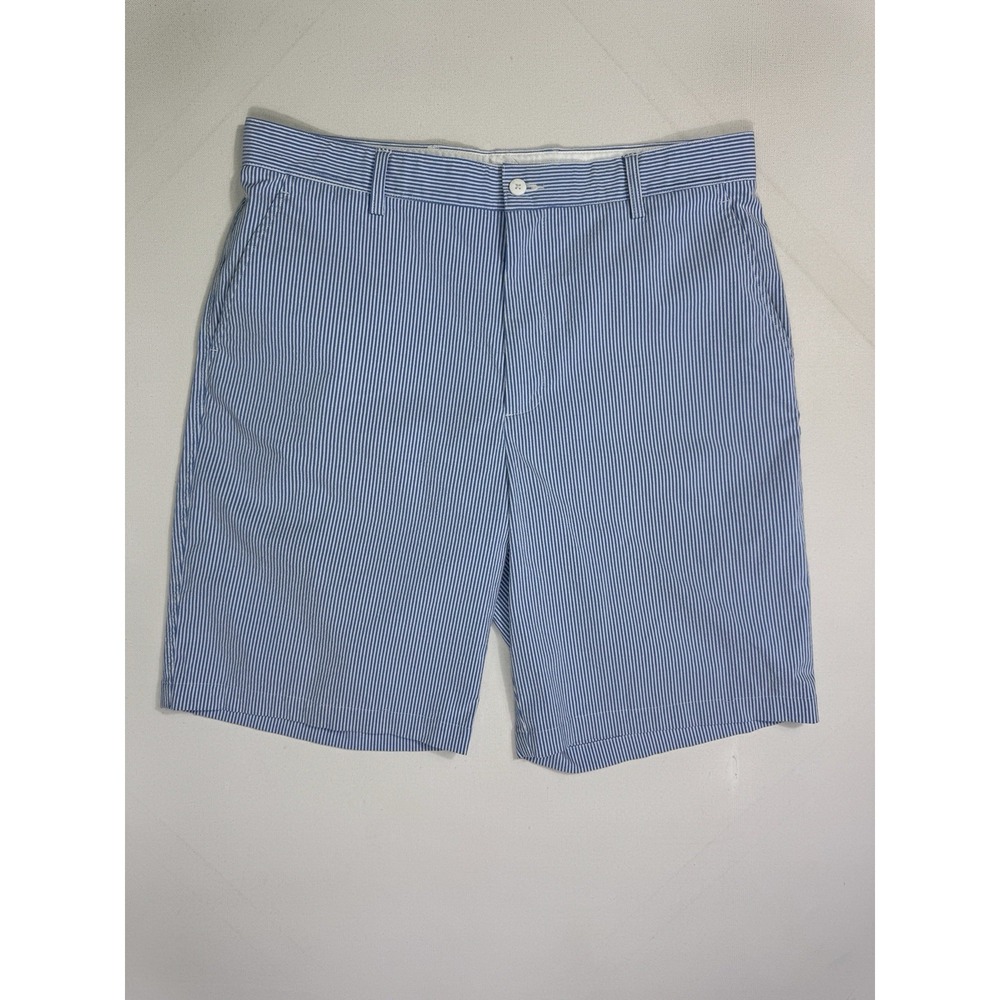 FootJoy FJ Seersucker Stripe Golf Shorts Men's 36x10 Blue White Performance